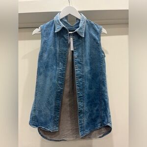 theyskens x theory - Sleeveless Denim Button Down - Size S